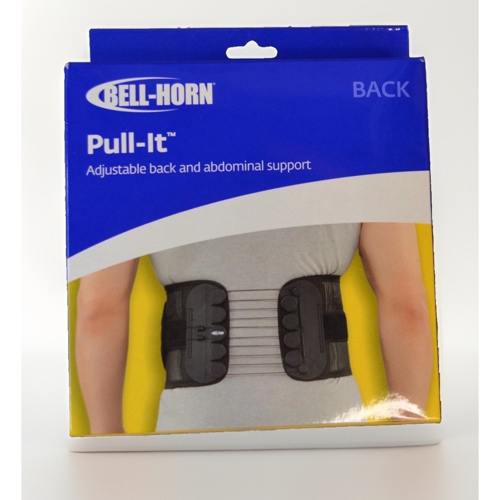 Bell-horn Pull-it Adjustable Back and Abdominal support Black BH-301 New In Box